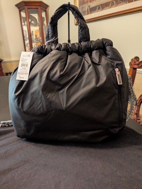 Wildfox Handbags - Wildfox Black Quilted-Handle Puffer Tote
